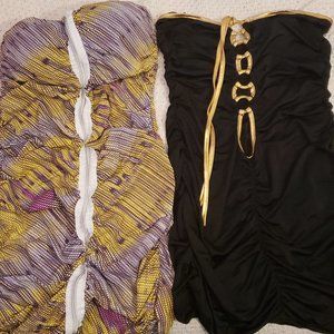 Small Dressx2 (black&gold/purple,white&yellow)